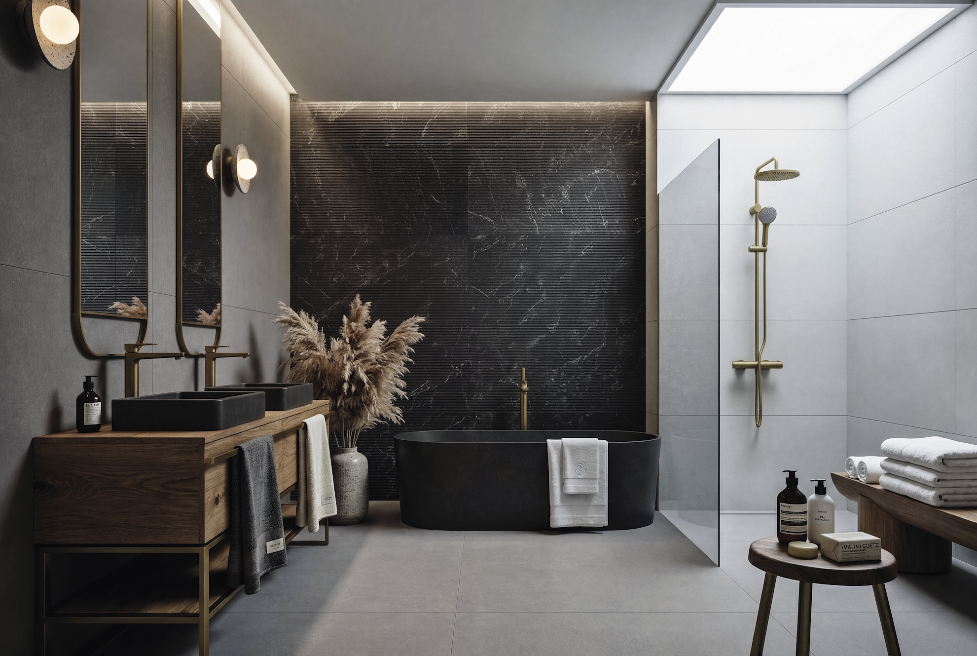 Carrelage CONVERO effet pierre — ambiance 1