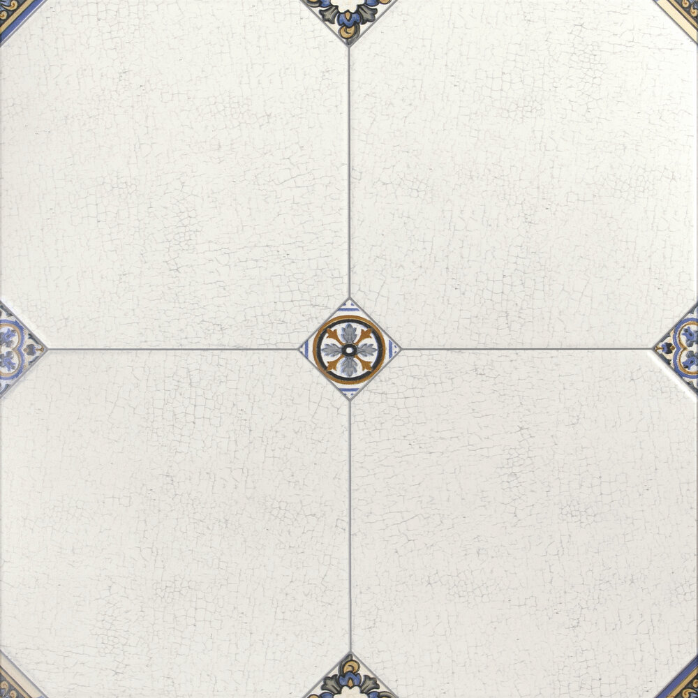 Carrelage MANISES DECOR BLANCO El Molino — 58 x 58 cm