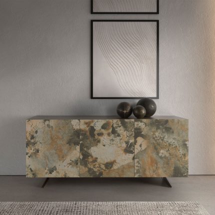 Buffet en bois taupe métallisé – Angel Cerdá