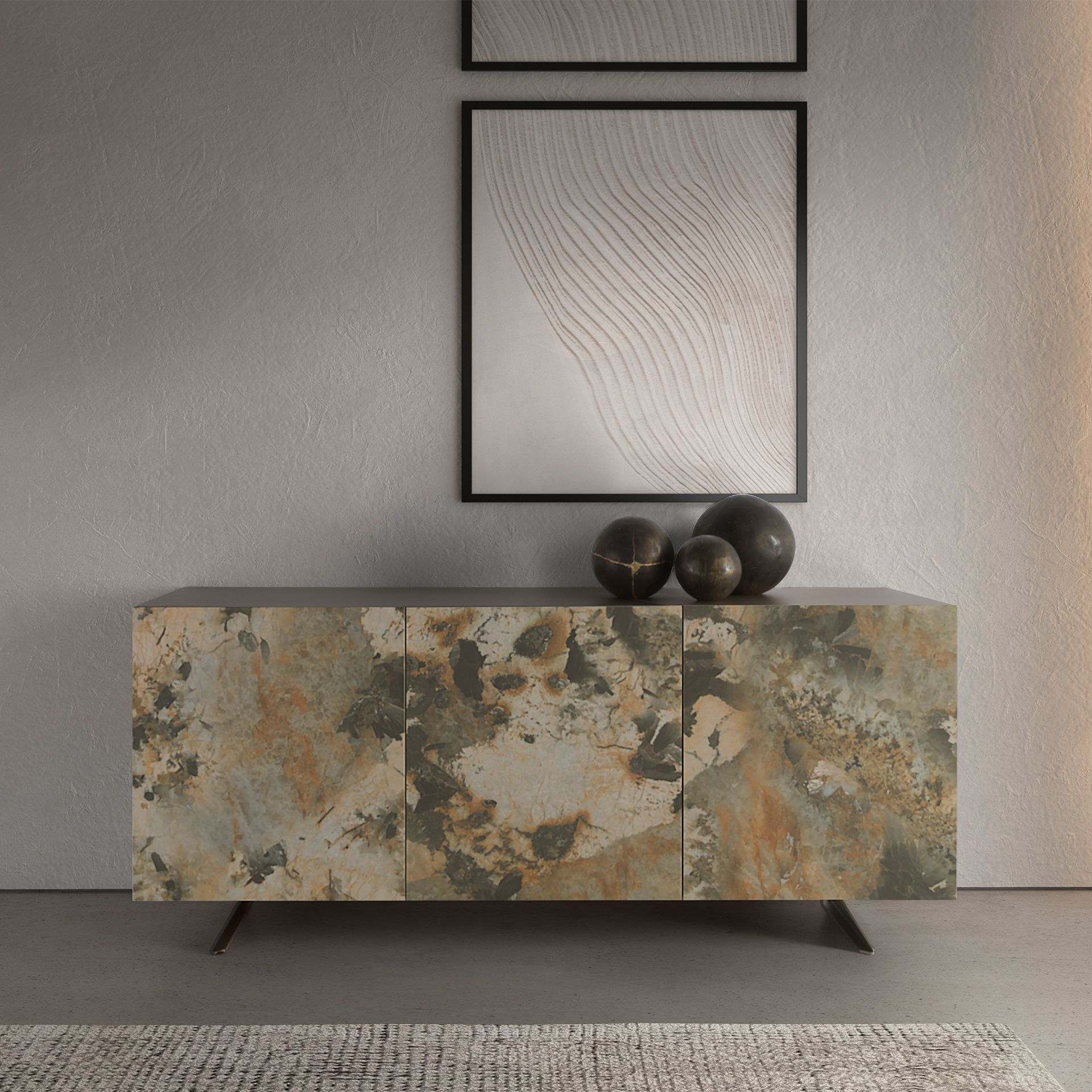 Buffet en bois taupe métallisé – Angel Cerdá