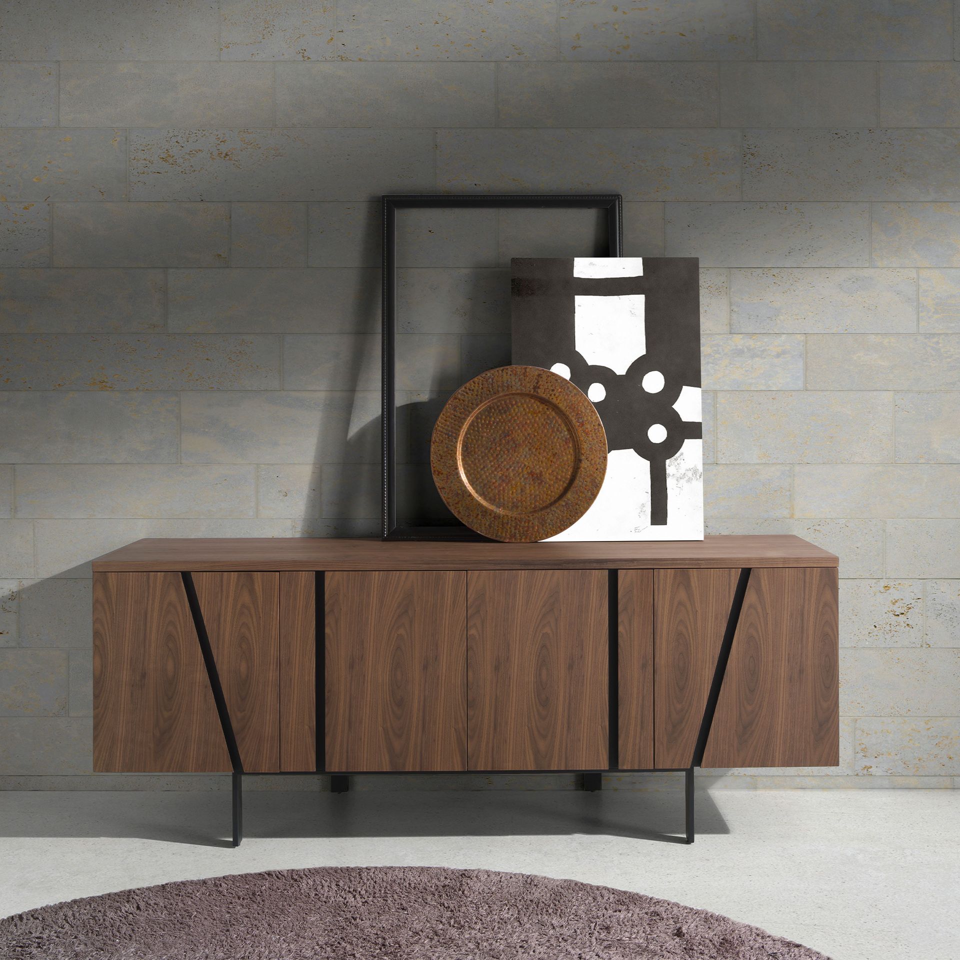Buffet noyer et acier noir – Angel Cerdá