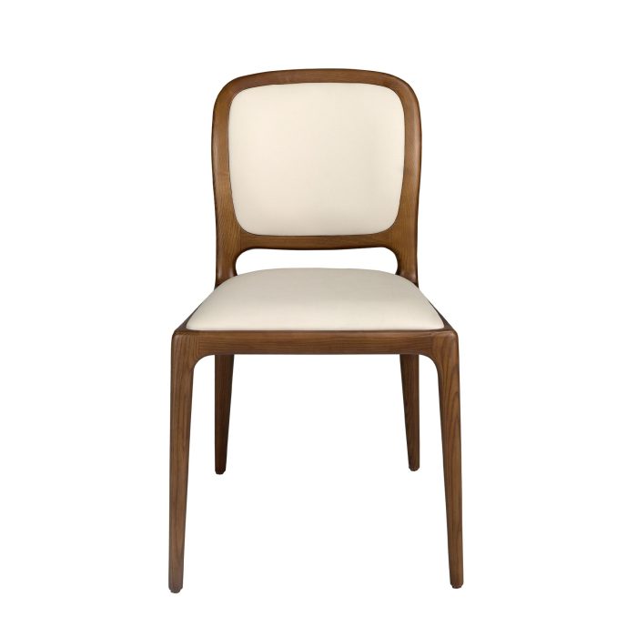 Chaise en simili-cuir crème – Angel Cerdá
