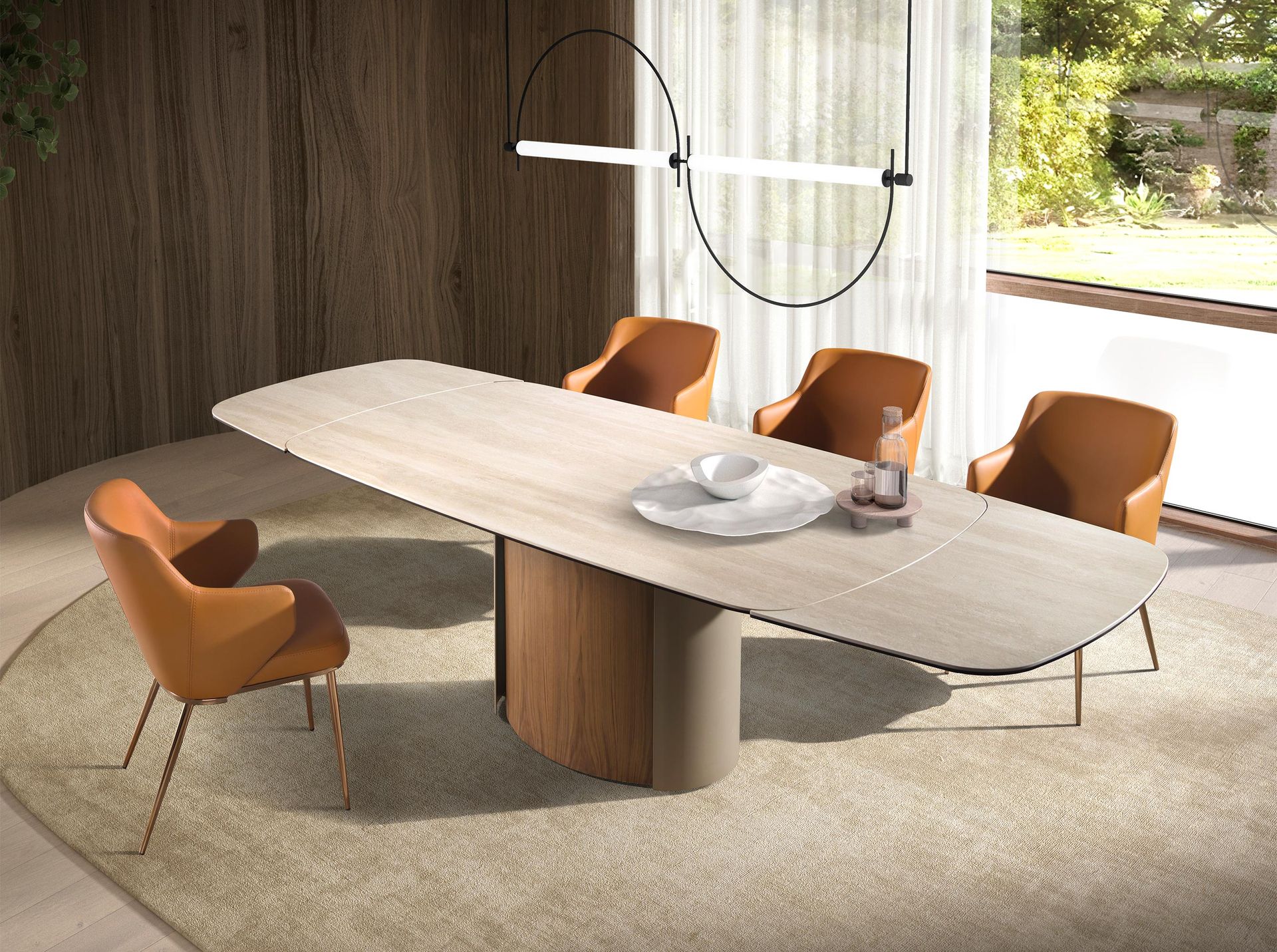 Chaise en similicuir marron – Angel Cerdá
