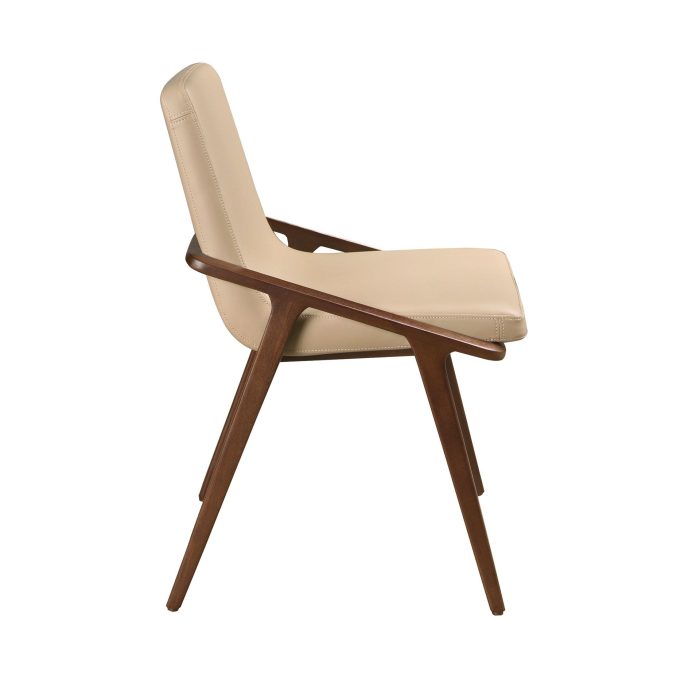 Chaise en similicuir vison – Angel Cerdá