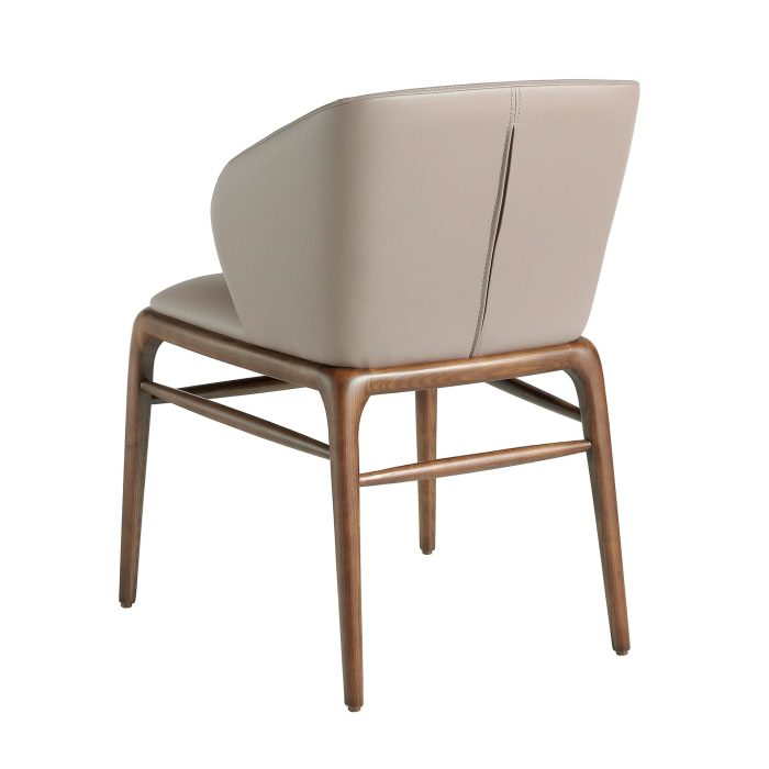 Chaise en similicuir vison foncé – Angel Cerdá