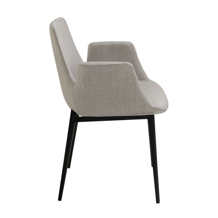 Chaise en tissu gris – Angel Cerdá