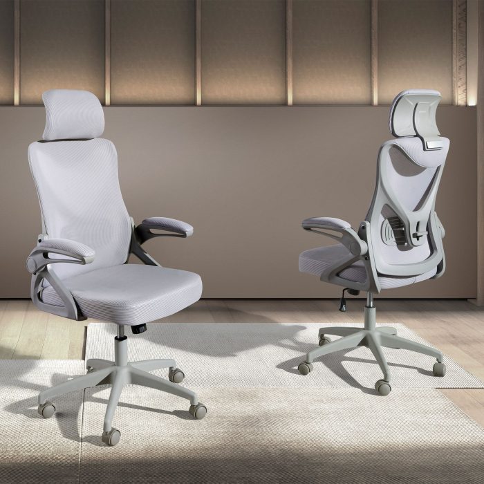 Fauteuil de bureau pivotant tissu gris – Angel Cerdá Fauteuil de bureau pivotant tissu gris – Angel Cerdá