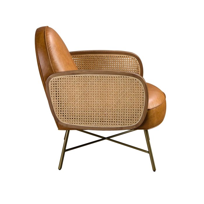 Fauteuil en cuir marron – Angel Cerdá