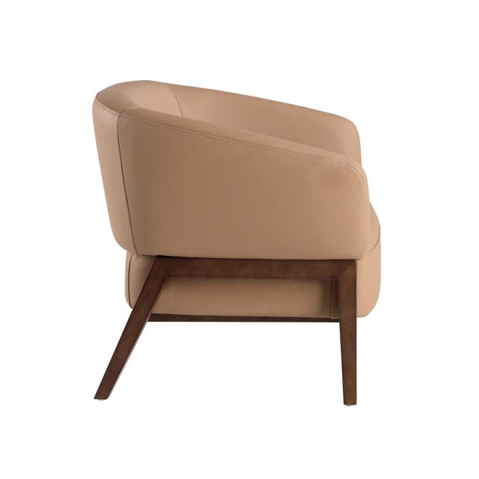 Fauteuil en cuir marron – Angel Cerdá