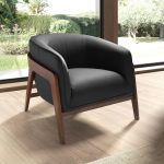 Fauteuil en cuir noir – Angel Cerdá