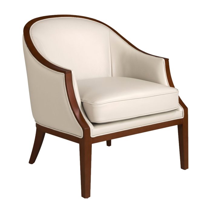 Fauteuil en cuir sable – Angel Cerdá