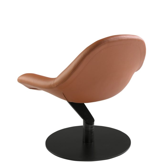 Fauteuil en similicuir marron – Angel Cerdá