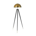 Lampadaire en acier poli doré et acier noir – Angel Cerdá