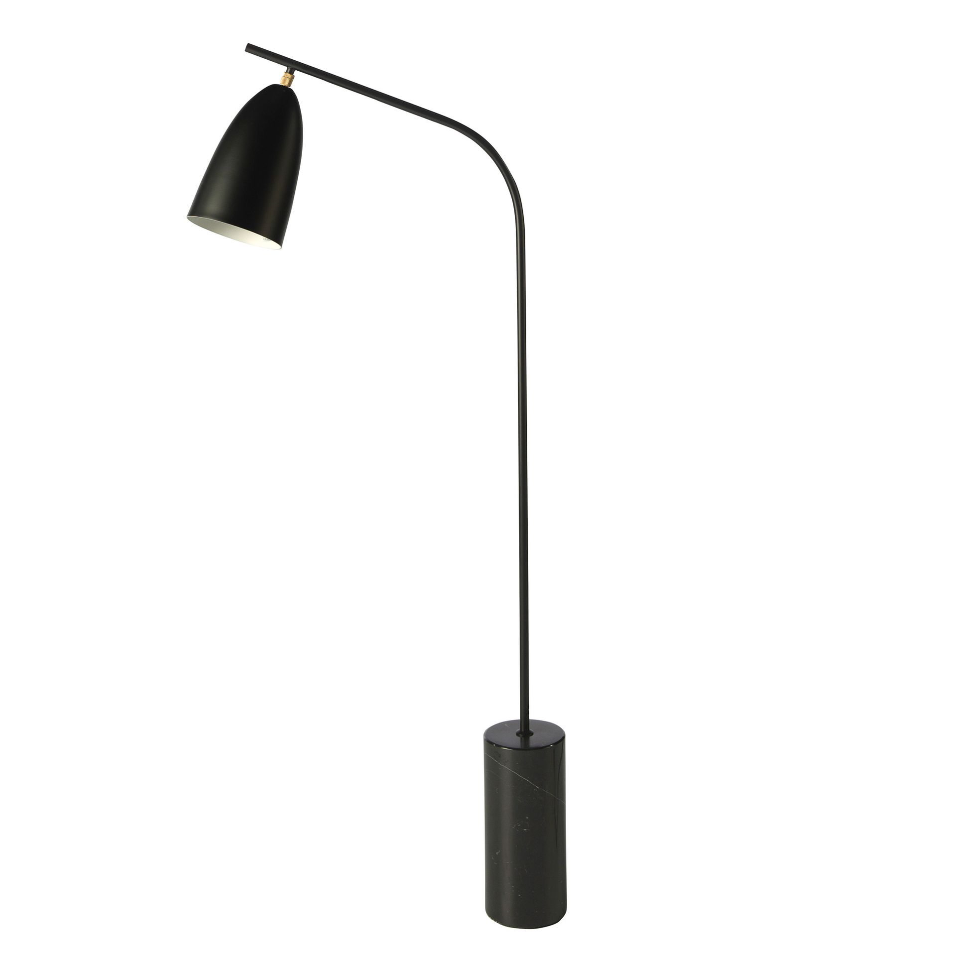 Lampadaire en marbre noir et acier noir – Angel Cerdá