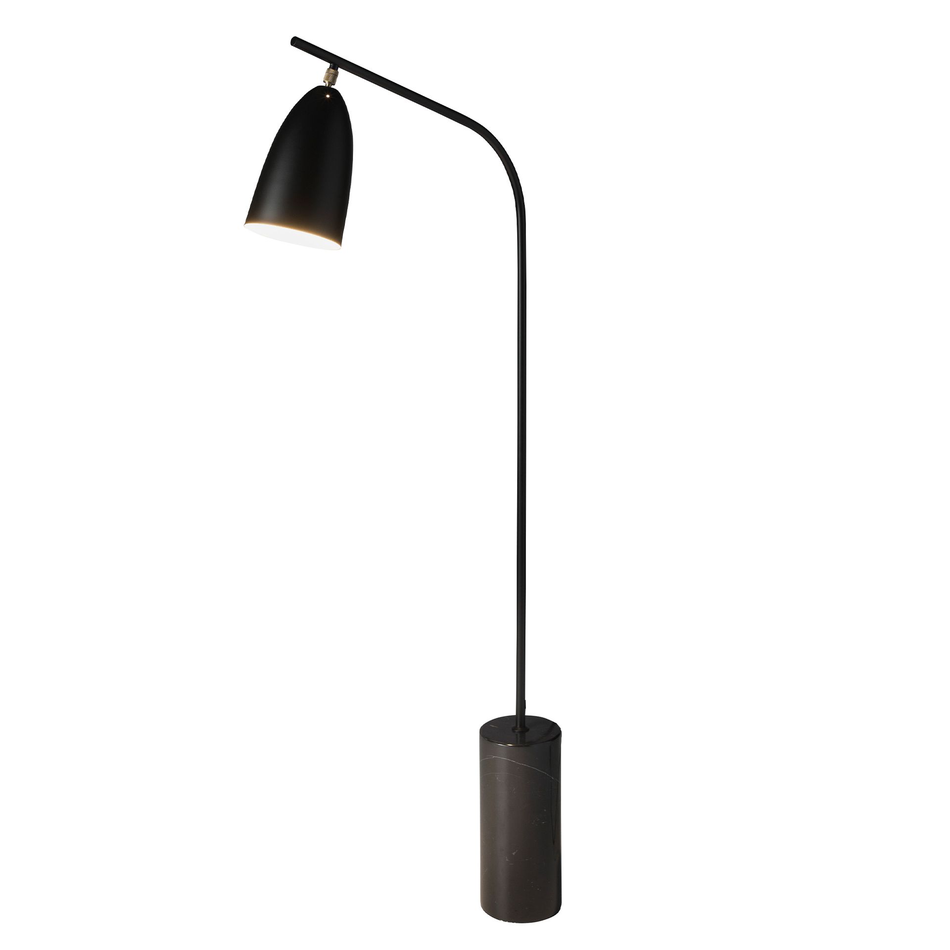 Lampadaire en marbre noir et acier noir – Angel Cerdá