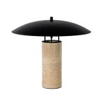 Lampe de table en acier noir et marbre céramique – réf. 8116 – Angel Cerdá