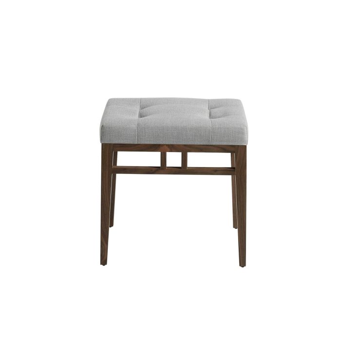 Tabouret en tissu gris – Angel Cerdá